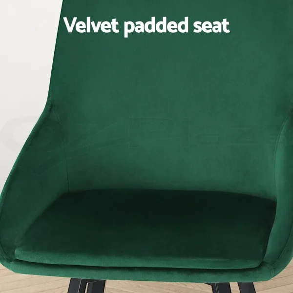 closeup of velvet padding on dining chair