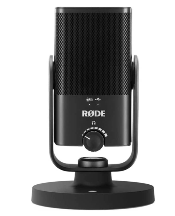 RODE usb mini condenser microphone product picture with white background