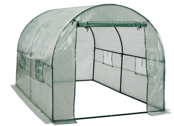 garden greenhouse front view with white background