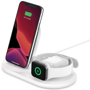 belkin charging dock with iphone and apple watch charging