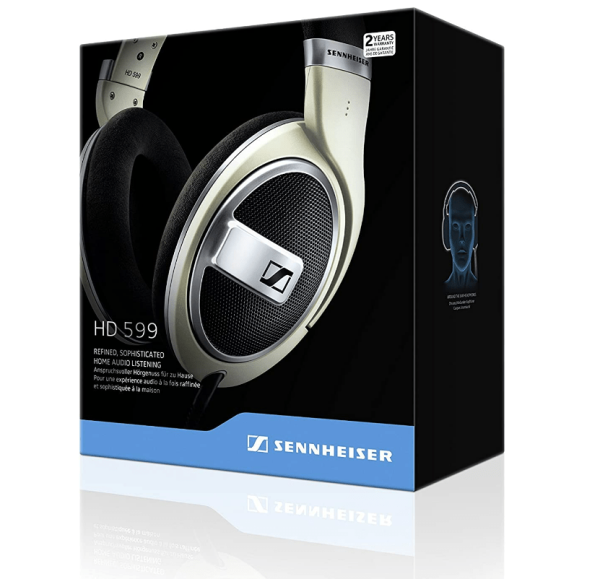 Sennheiser HD 599 Headphones box front view with white background