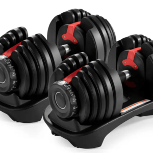 two 24kg smart dumbell in case with white background