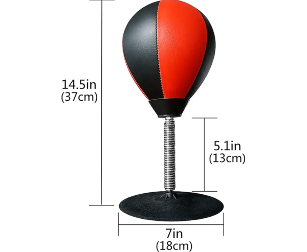 punching bag desk toy dimensions