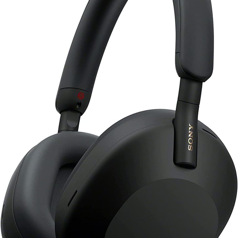 Sony WH-1000XM5 Noise Cancelling Headphones (Black) with white background