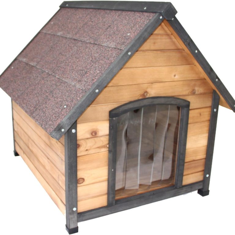 insulated dog kennel on white background