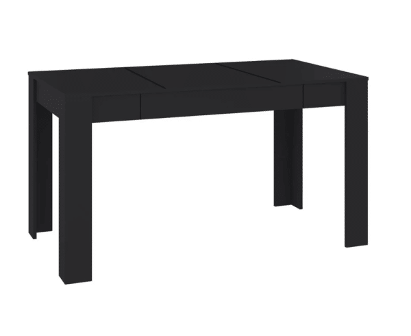 Black Dining Table on white background
