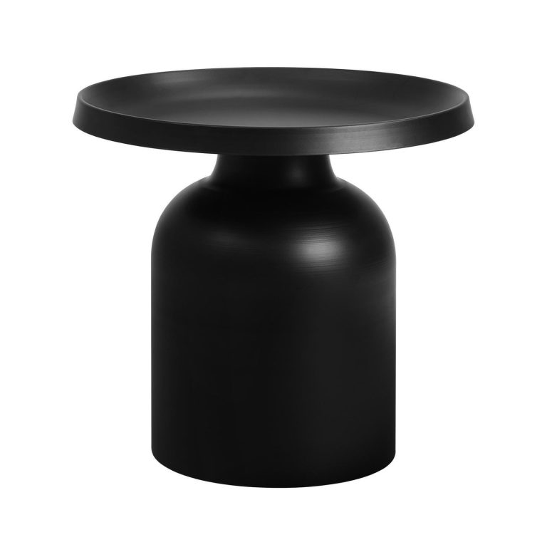 round coffee side table on white background