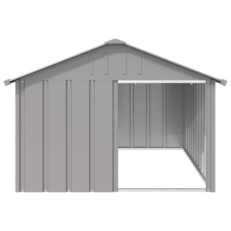 large outdoor dog enclosures front facing