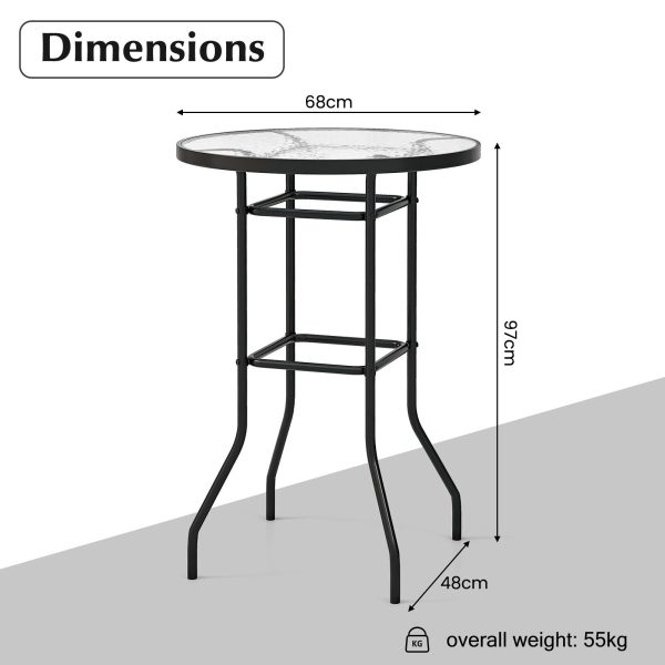 Glass Top Cocktail Table dimensions